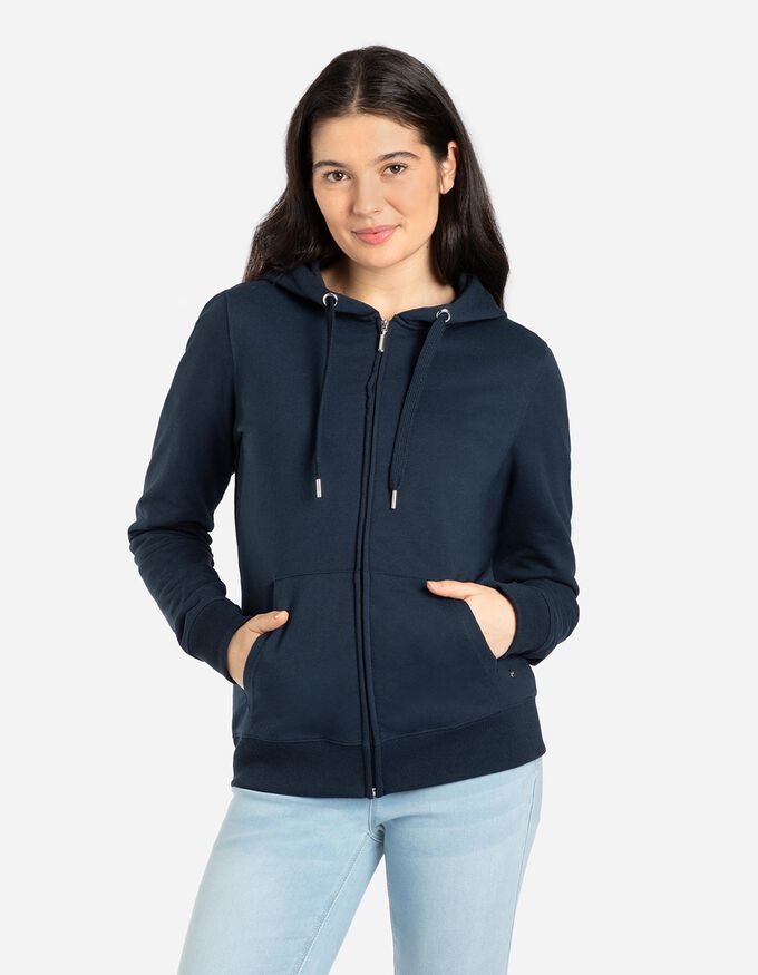 Sweatjacke - Kapuze mit Tunnelzug