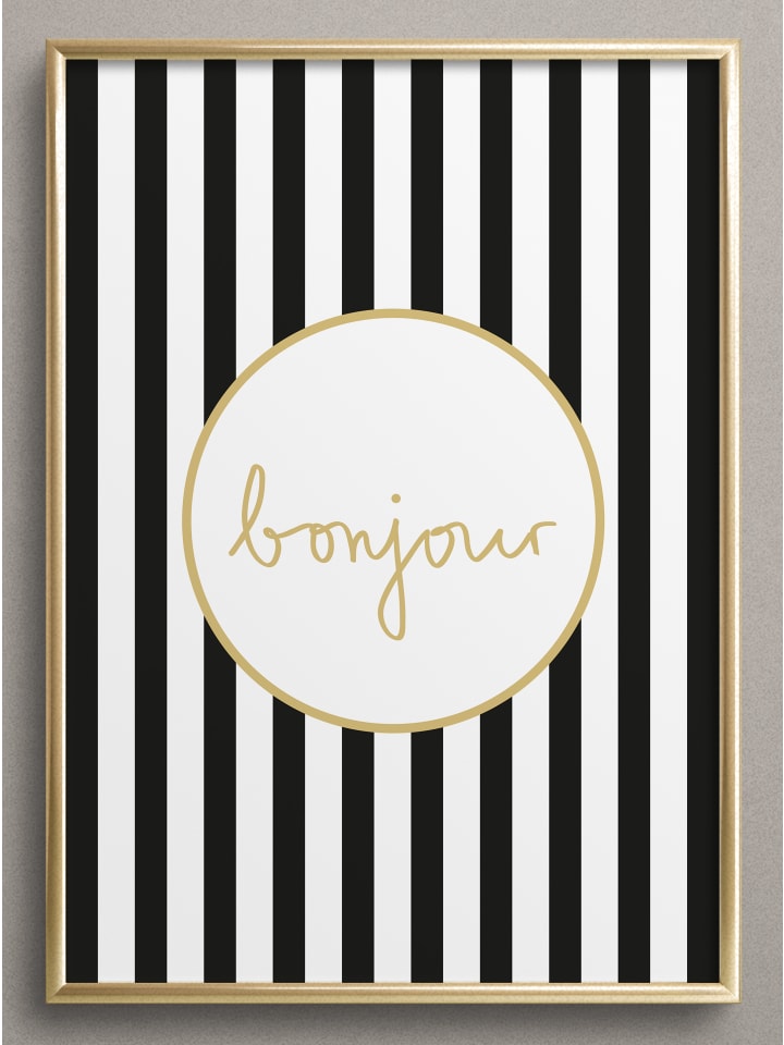 Tales by Jen Poster / Kunstdruck „Bonjour“ I Ohne Rahmen günstig kaufen