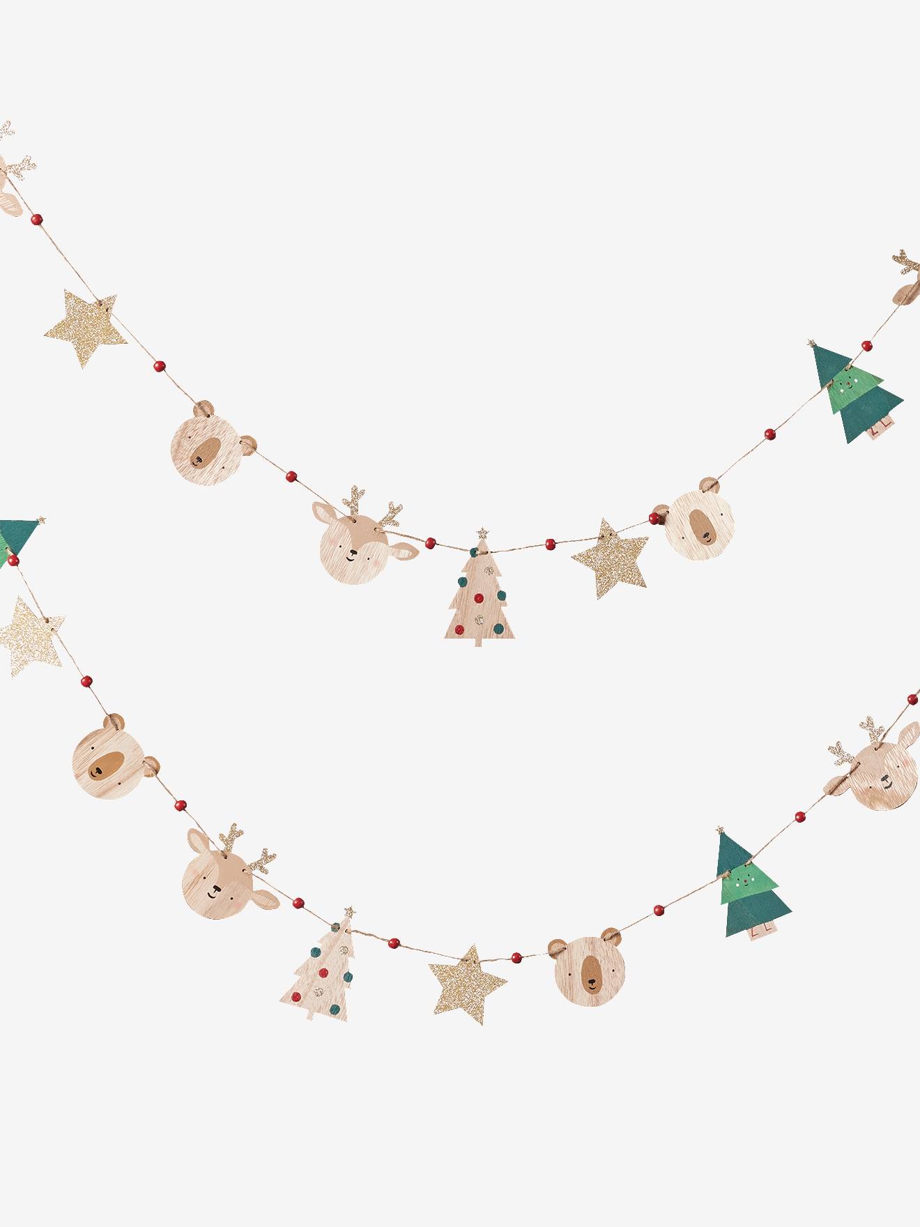 Guirlande de Noël en bois bois