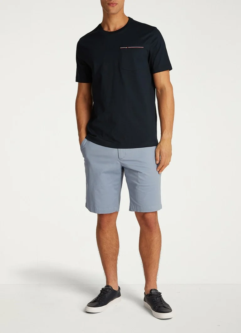 Tricou Tommy Hilfiger Global cu buzunar la piept