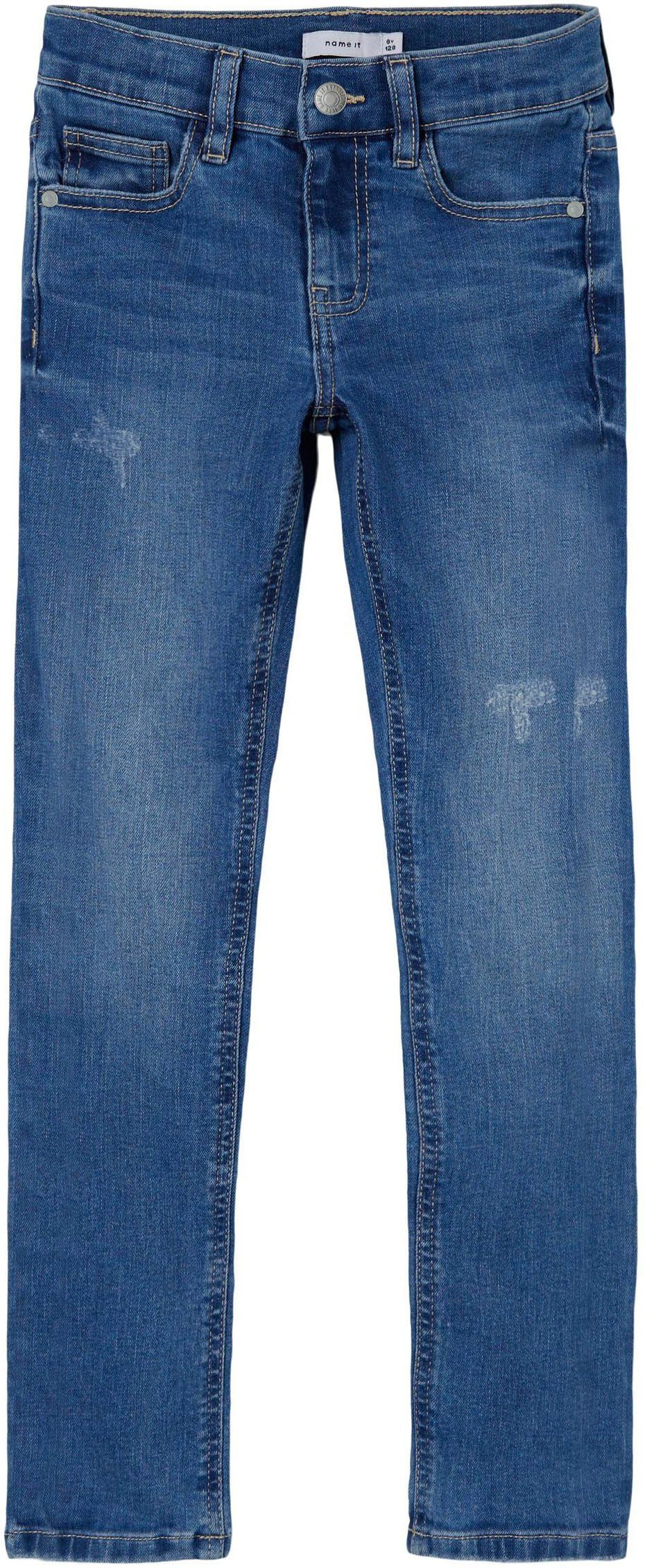 Name It Slim-fit-Jeans NKFSALLI SLIM JEANS 1114-MT NOOS mit Destroyed Effekt