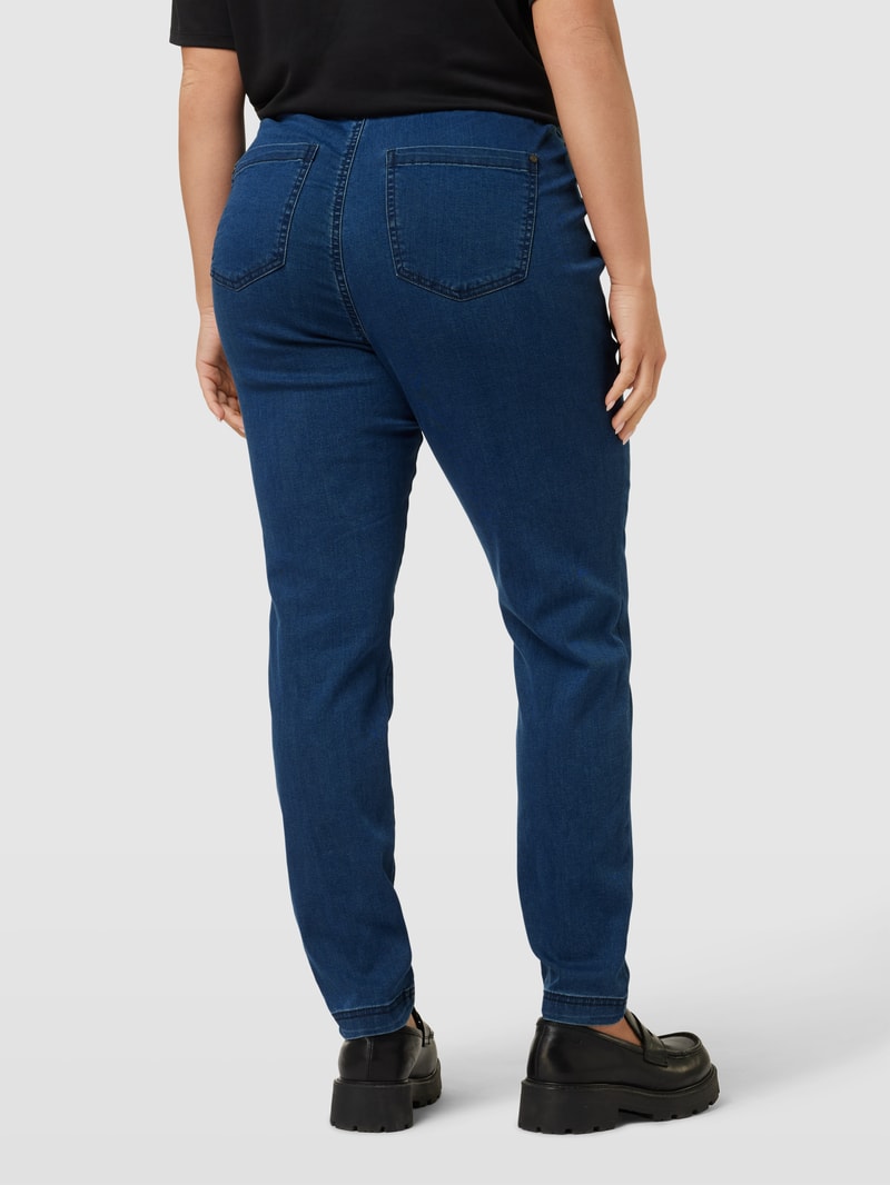 PLUS SIZE Jeggings mit elastischem Bund Modell 'Mally' in jeans