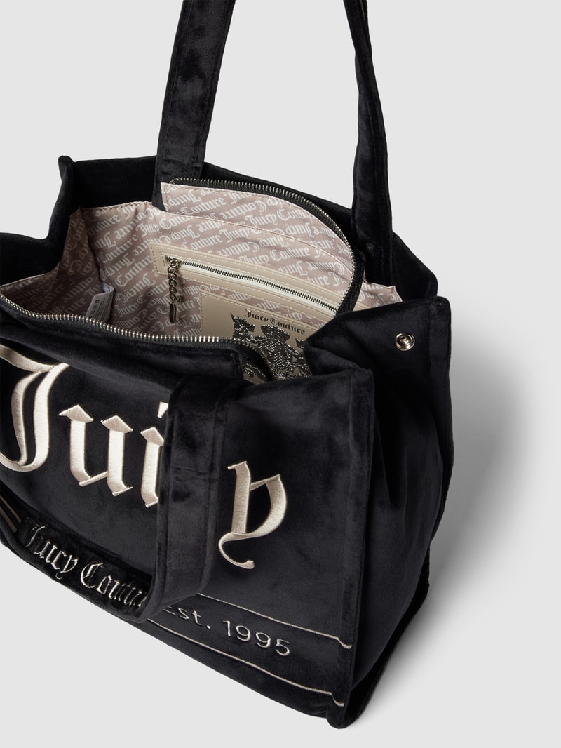 Shopper mit Label-Stitching Modell 'IRIS' in schwarz
