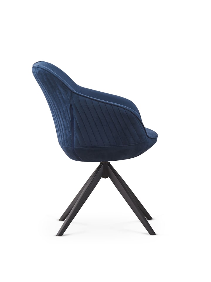 B&D Home Drehstuhl KATJA in Blau - (B)58 x (H)81 x (T)60,5 cm günstig kaufen onesize