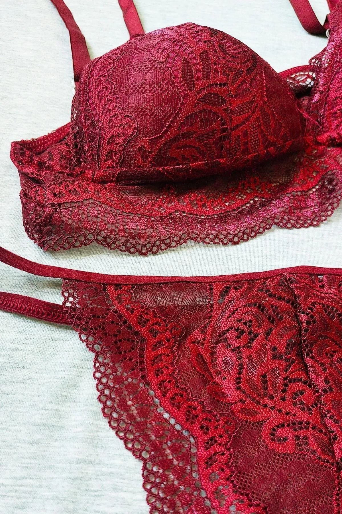 Sensu  Spitzen-Bralette-Unterwäscheset für Damen ohne Körbchen – Bra2025