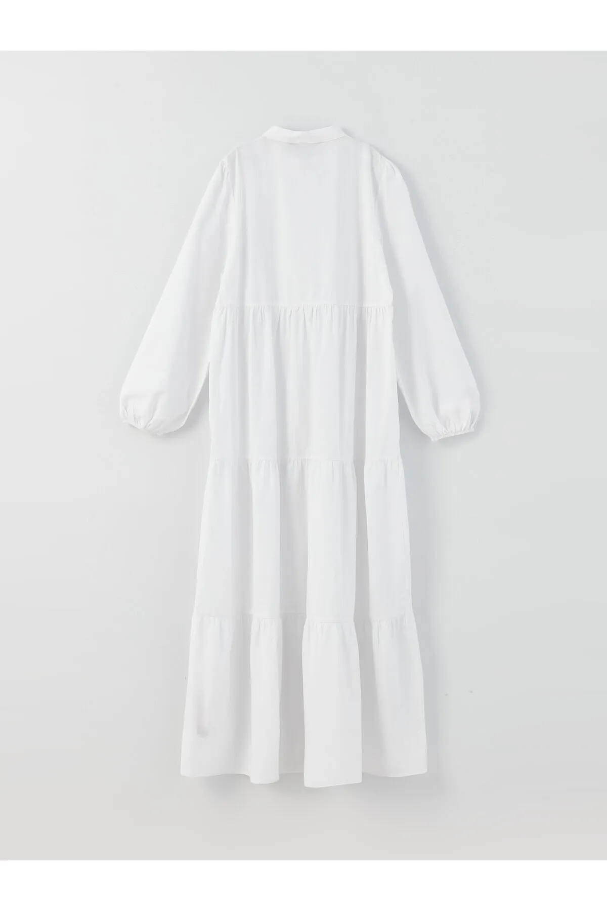 LC Waikiki  Gerades, langärmliges Damenkleid mit hohem Kragen