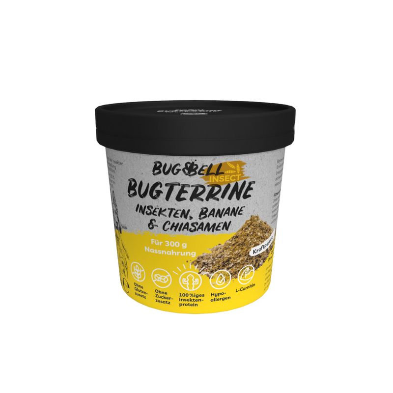 BugBell BugTerrine Adult Insekten, Banane und Chiasamen