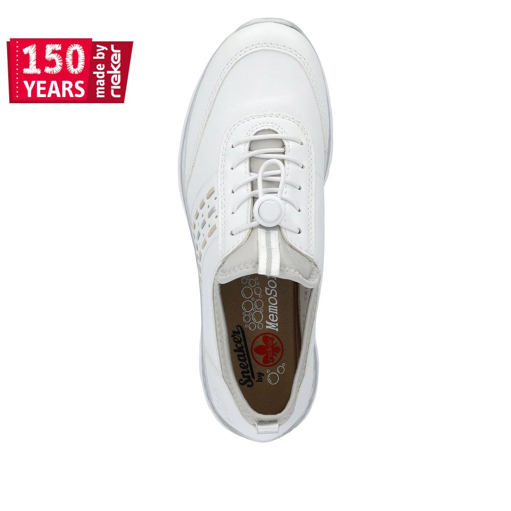 Rieker Damen Slipper schwanenweiss