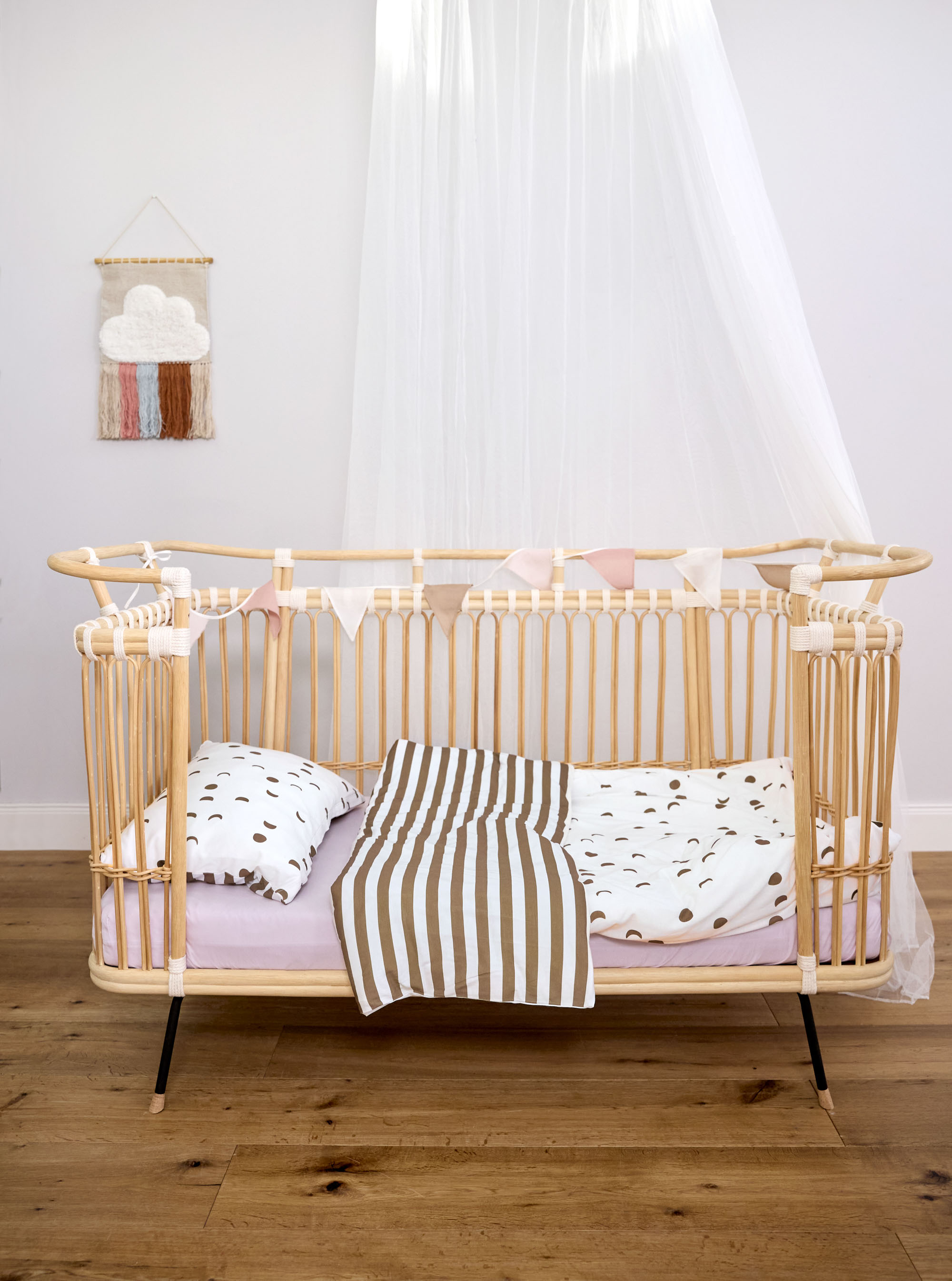 Kinder Bettwäsche Set - Mond, Milky Hellbraun