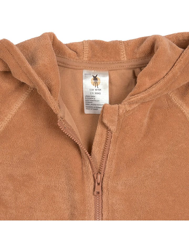 Lässig Sweatjacke in Hellbraun günstig kaufen