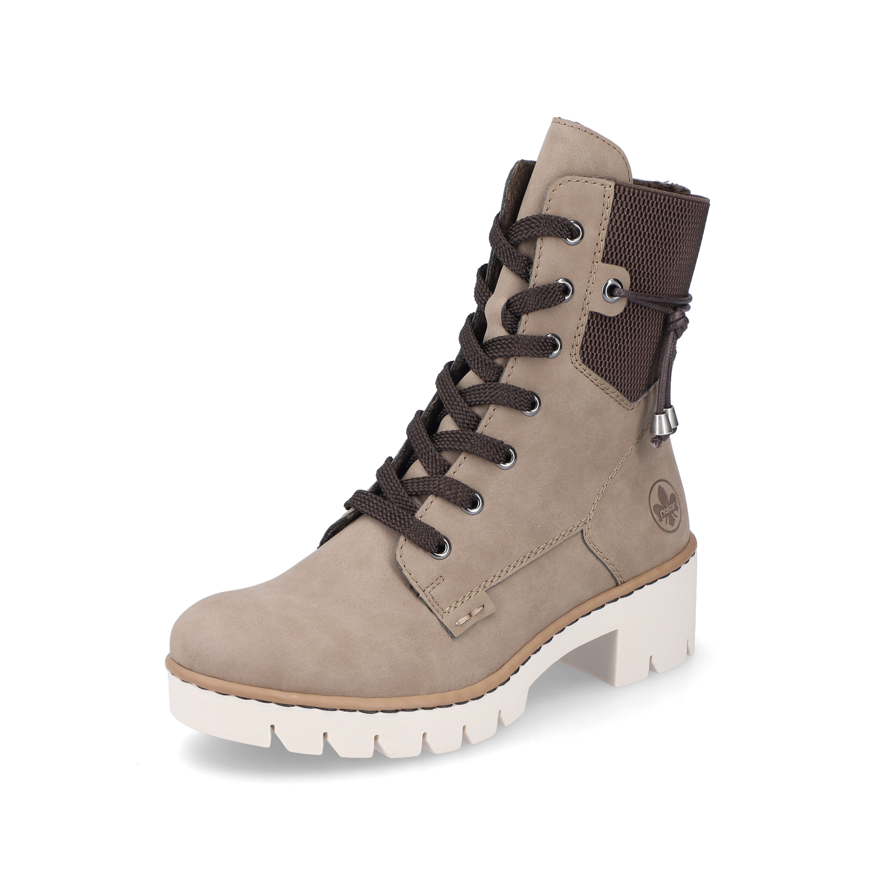 Rieker Damen Schnürstiefel beigebraun