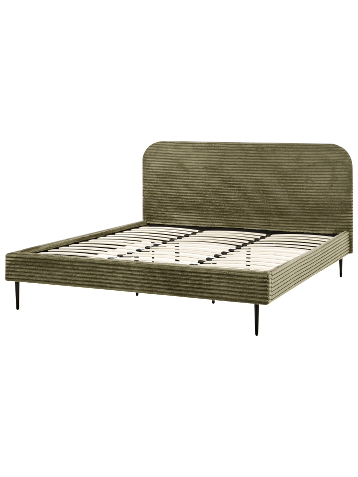 Beliani Doppelbett FLAYAT in Grün/Schwarz - (W) 193 x (H) 109 x (L) 215 cm günstig kaufen onesize