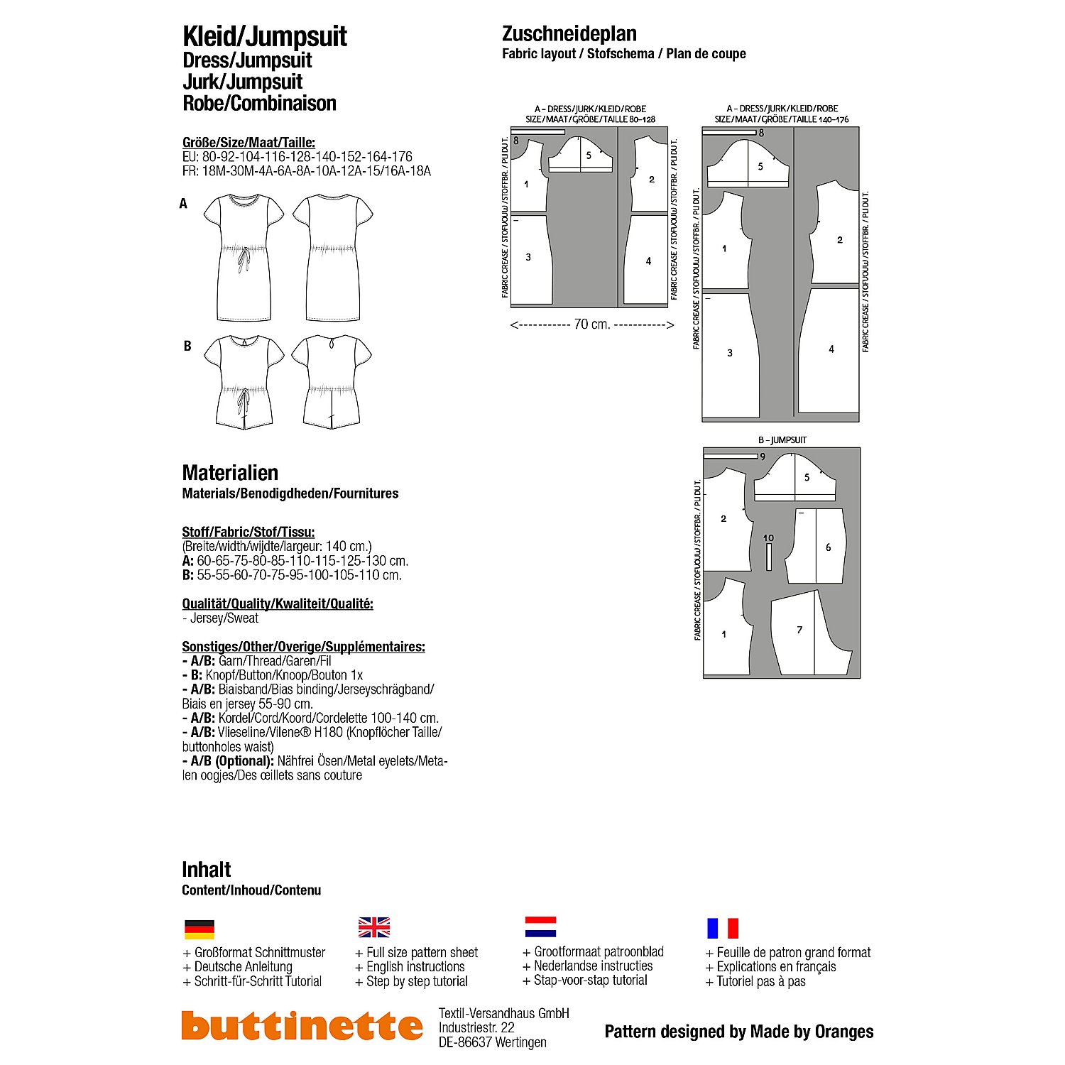 buttinette Schnitt 