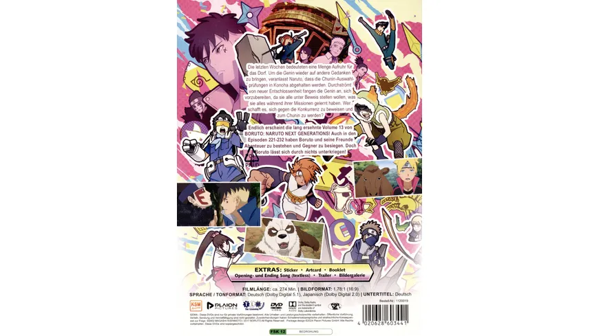Boruto: Naruto Next Generations - Volume 13 (Ep. 221-232)  [3 DVDs]