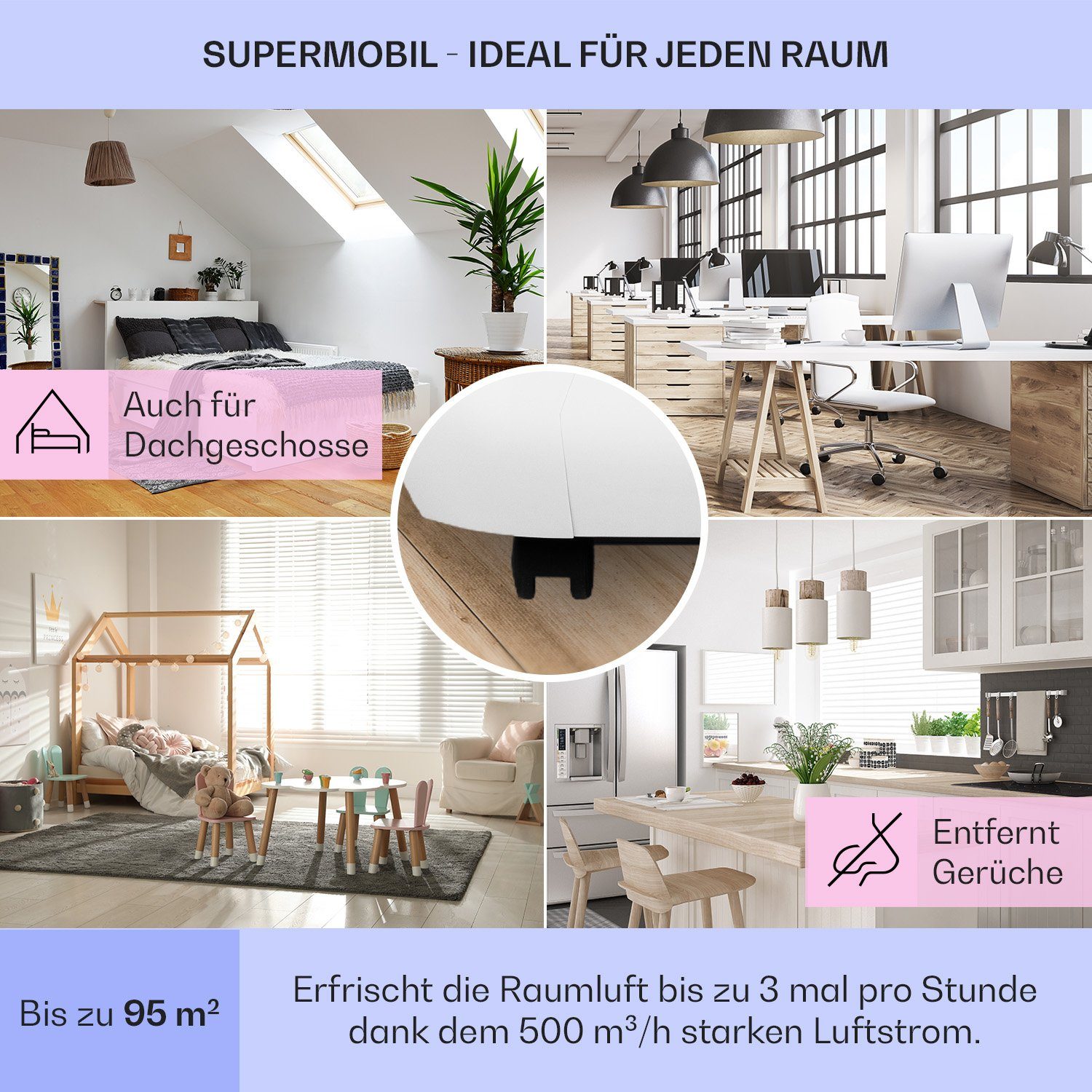 Klarstein Klimagerät Max Breeze Smart, Klimagerät mobil Air Conditioner Kühlgerät Luftkühler