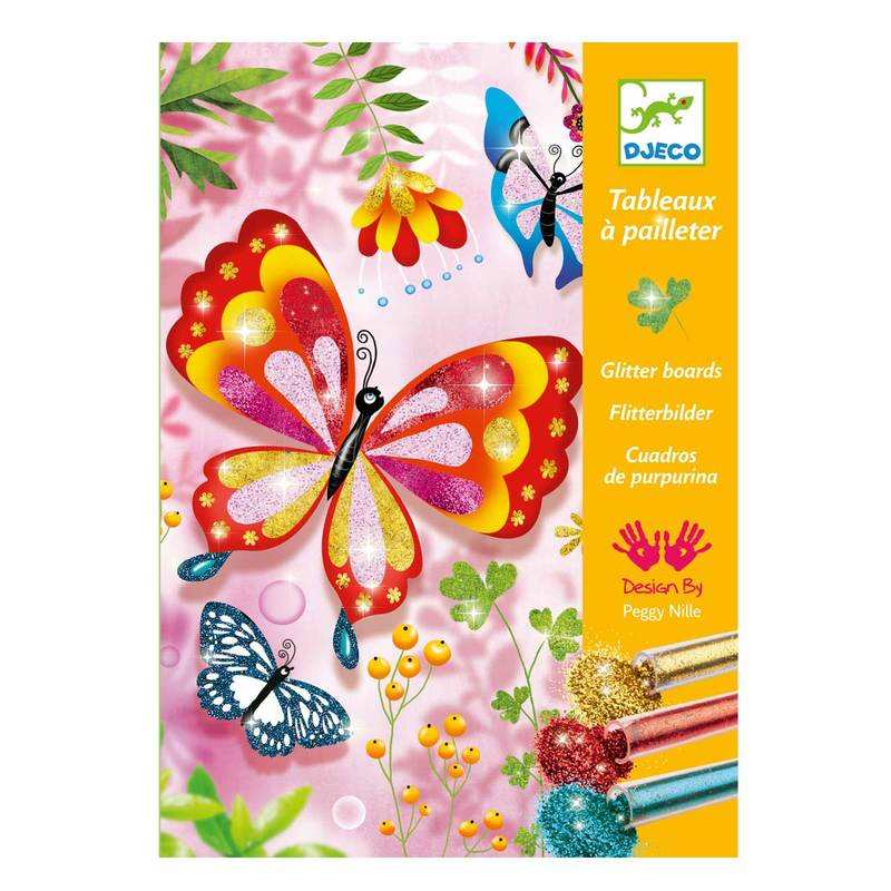 Coffret tableaux à pailleter Papillons Djeco