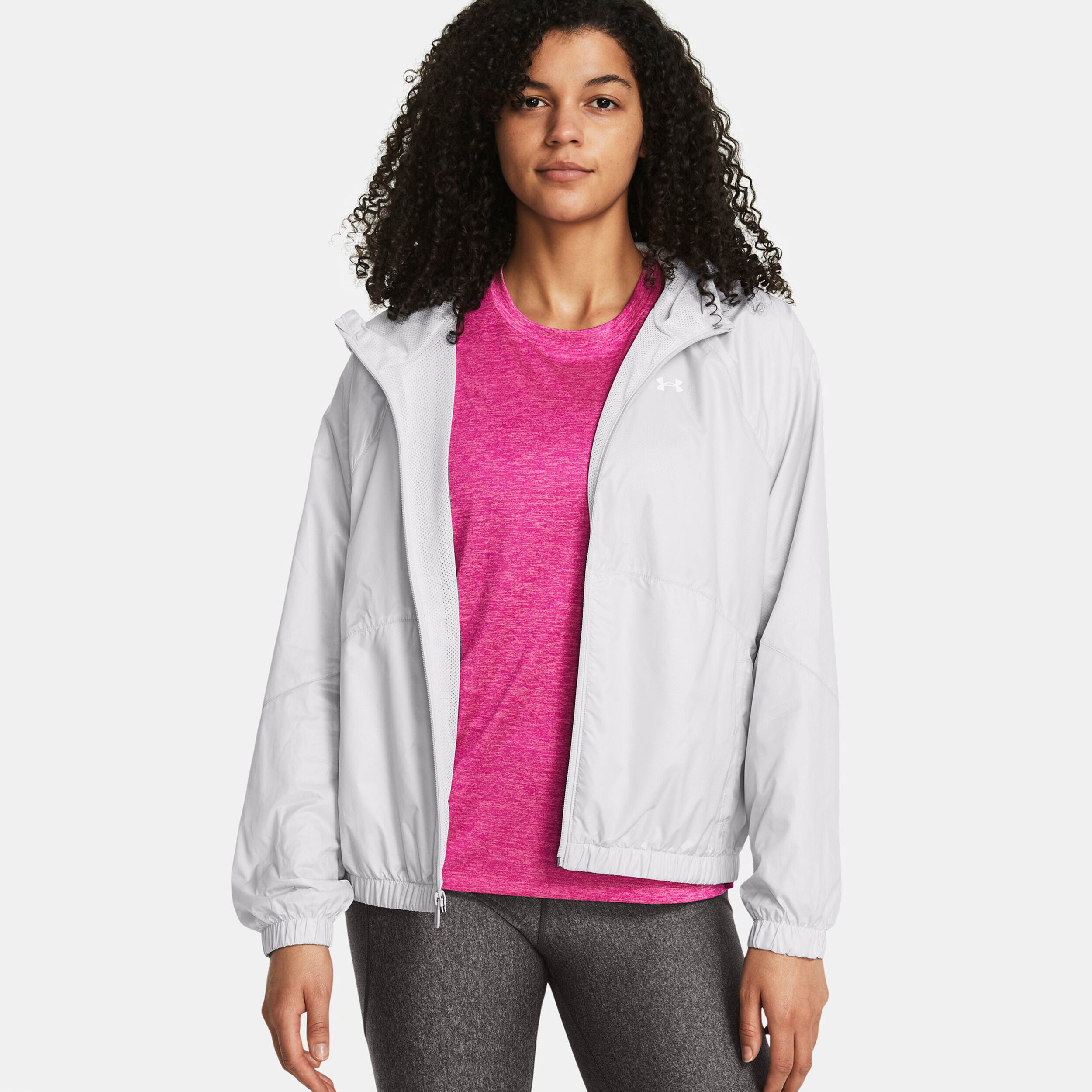 Sport Windbreaker Trainingsjacke Damen - Grau