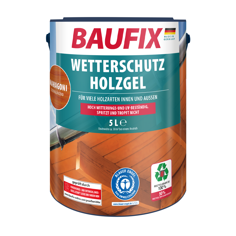 Baufix Wetterschutz-Holzgel Mahagoni