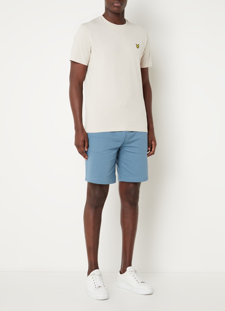 Tricou cu guler rotund Lyle & Scott și aplicație cu logo