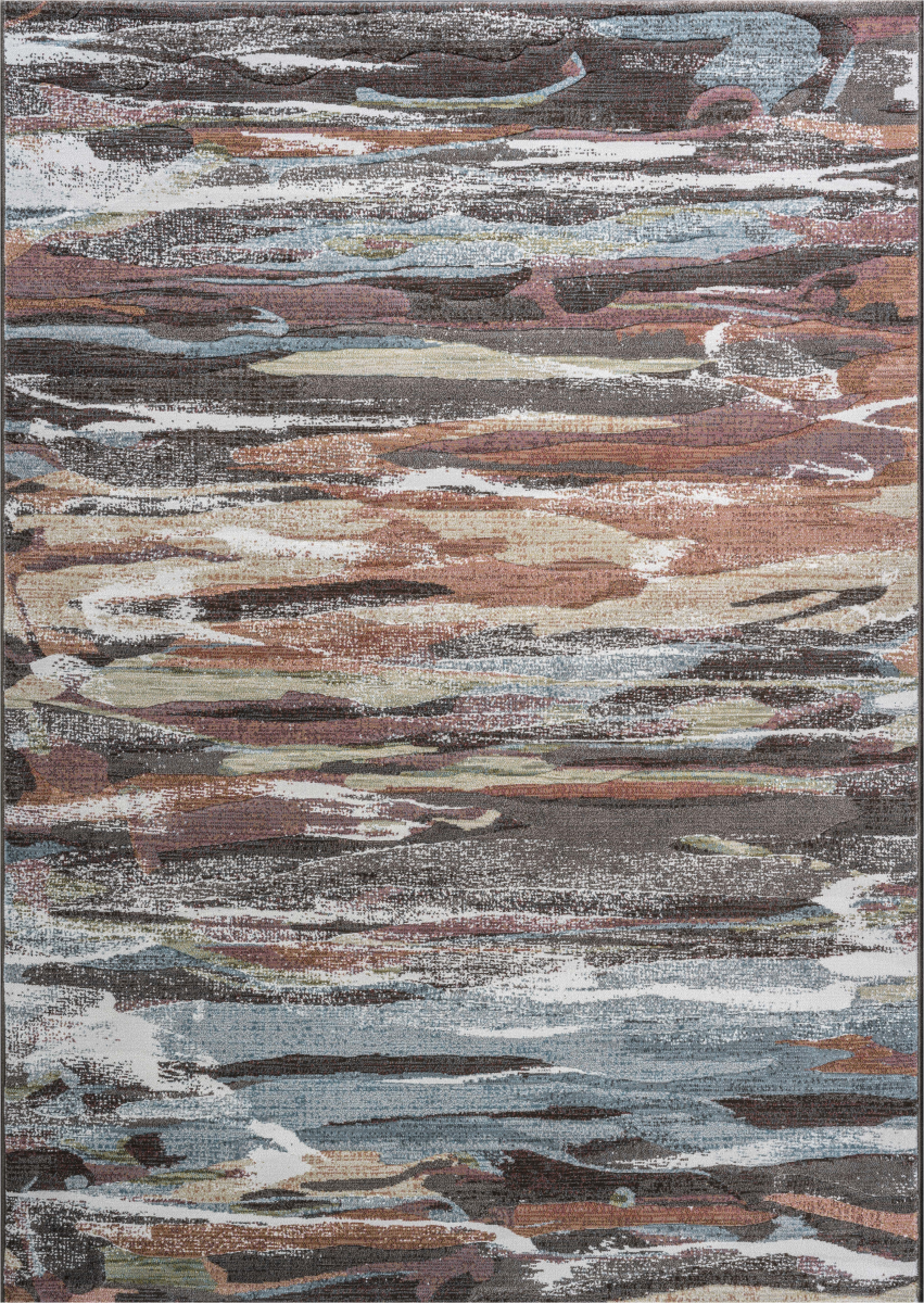 Webteppich Exellenza Mehrfarbig-Eisblau-Rostbraun 160 x 230 cm