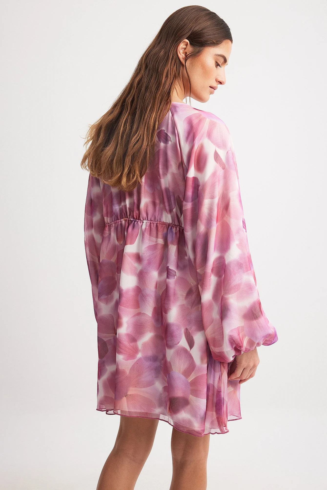 Gathered Body Detail Mini Dress