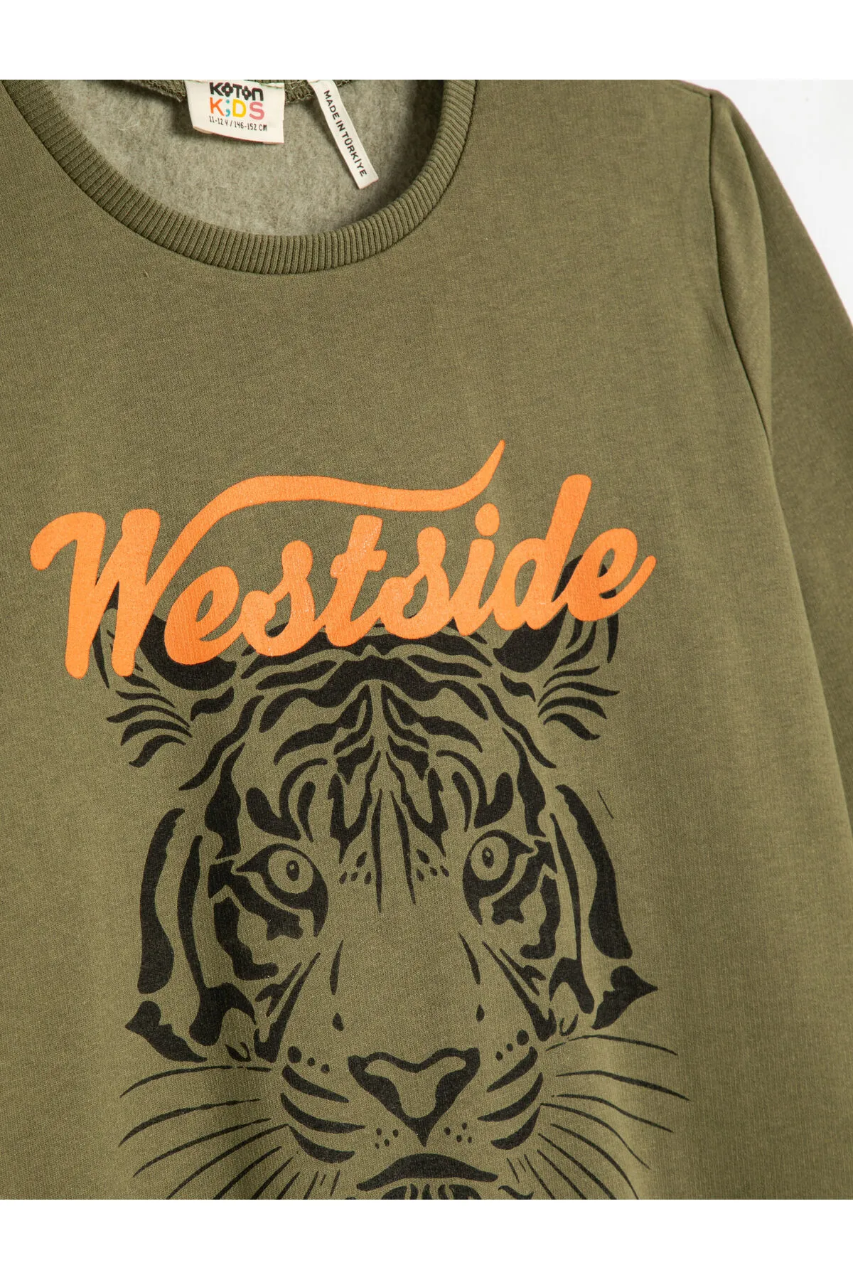 Koton  Sweatshirt mit langen Ärmeln und Rundhalsausschnitt mit Tigermuster