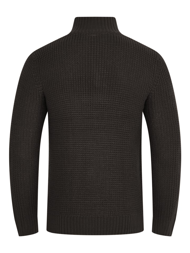SOULSTAR Strickpullover - S2PELOTAS Grobstrickpullover Troyer Strick-Pulli in Anthrazit günstig kaufen