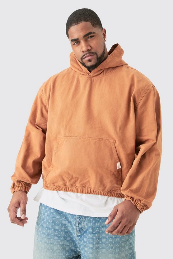 Plus Denim-Hoodie