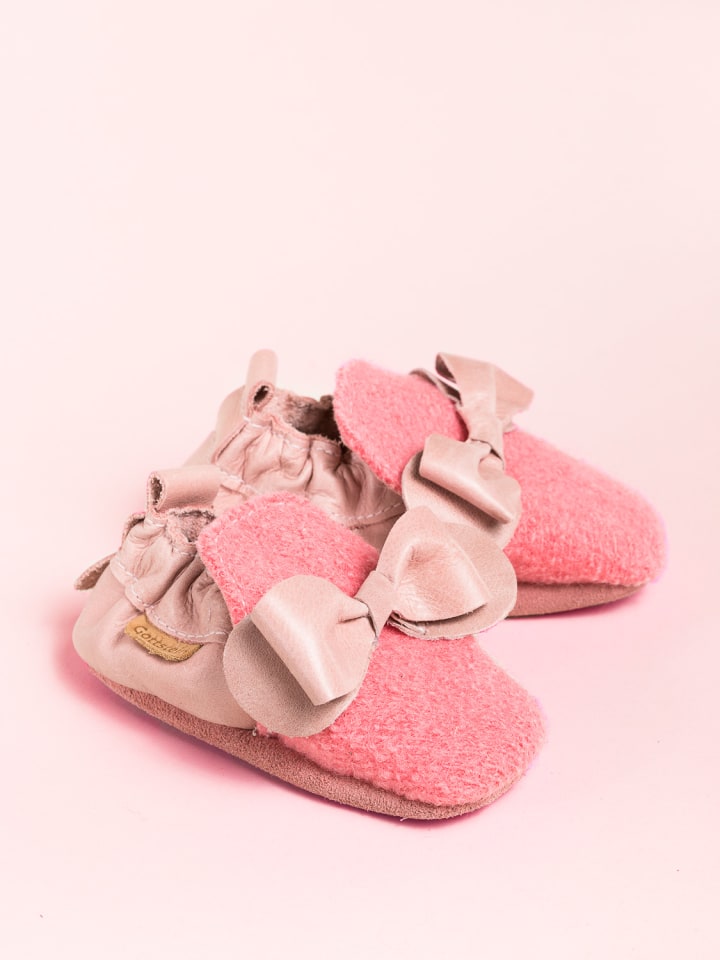 Gottstein Krabbelschuhe Bow in pink günstig kaufen
