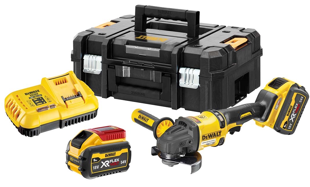 Polizor unghiular DeWalt DCG418X2-QW XR FlexVolt 54 V 9.0 Ah Li-Ion 125 mm