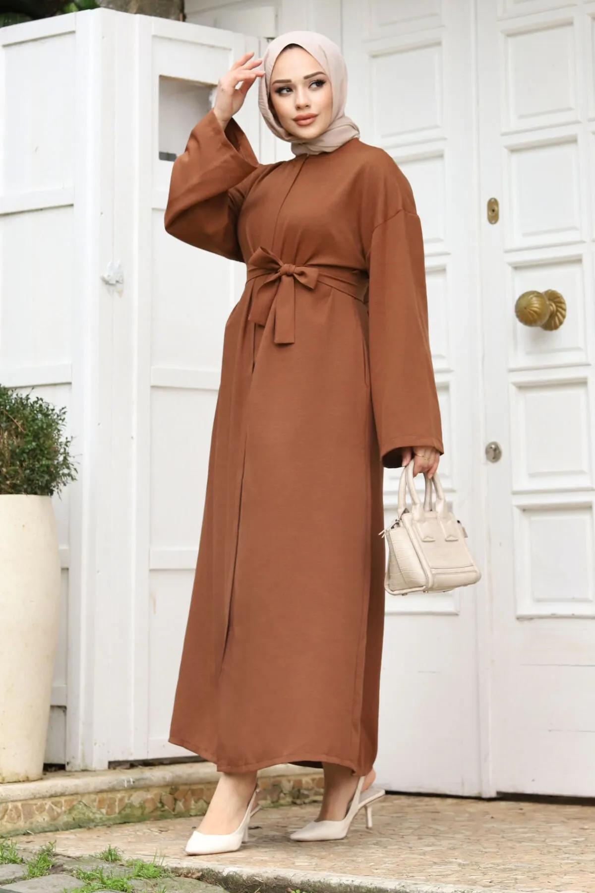 Tesettür Dünyası  Cap & Abaya - Braun - Basic