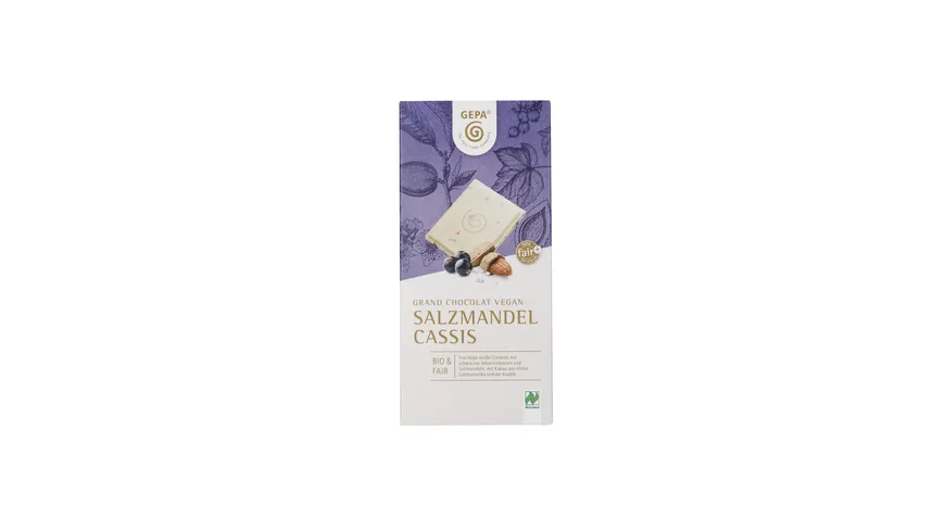 GEPA Vegan White Salzmandel Cassis 100 g
