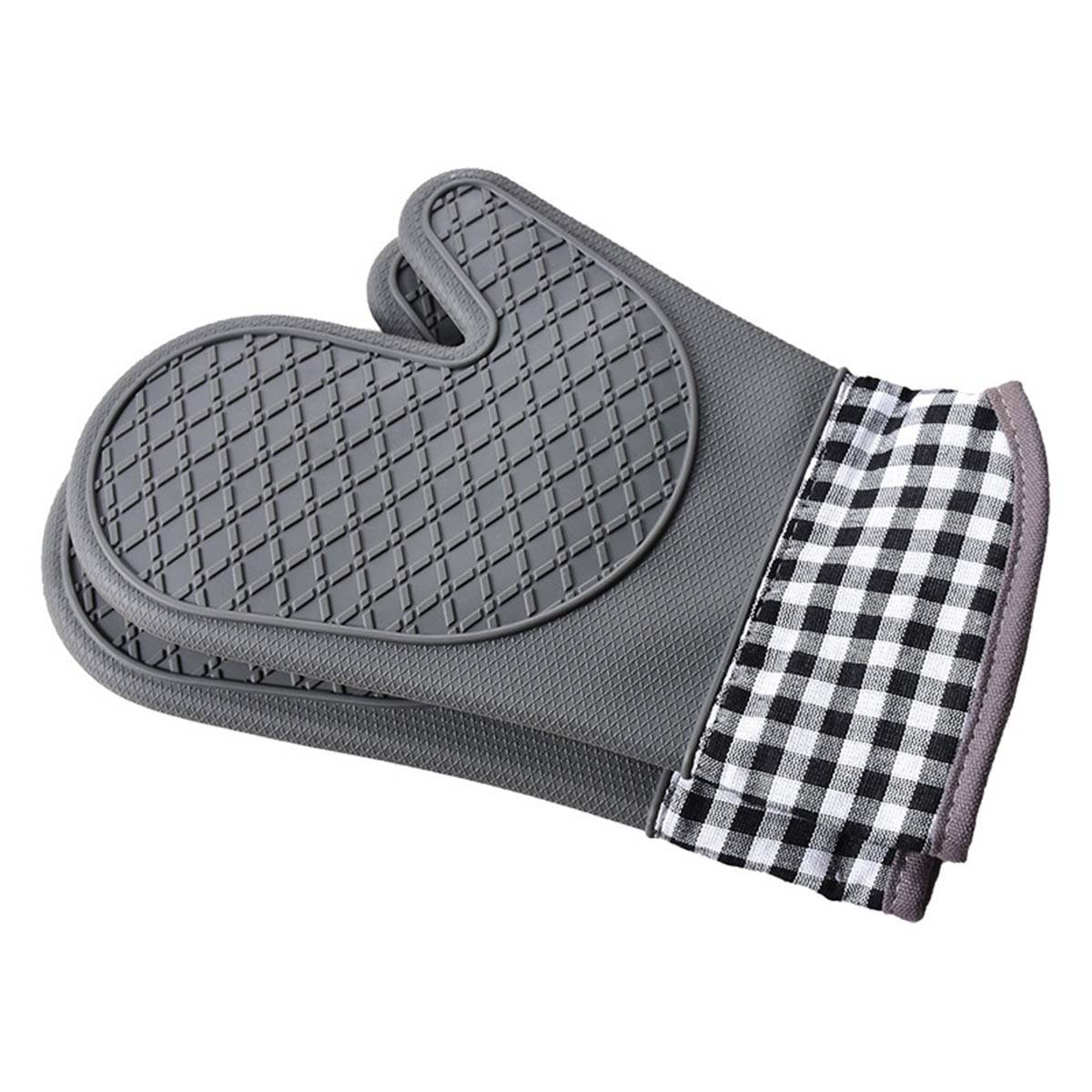 DRSEON Topfhandschuhe Ofenhandschuhe hitzebeständig rutschfeste Silikon, (2-tlg)