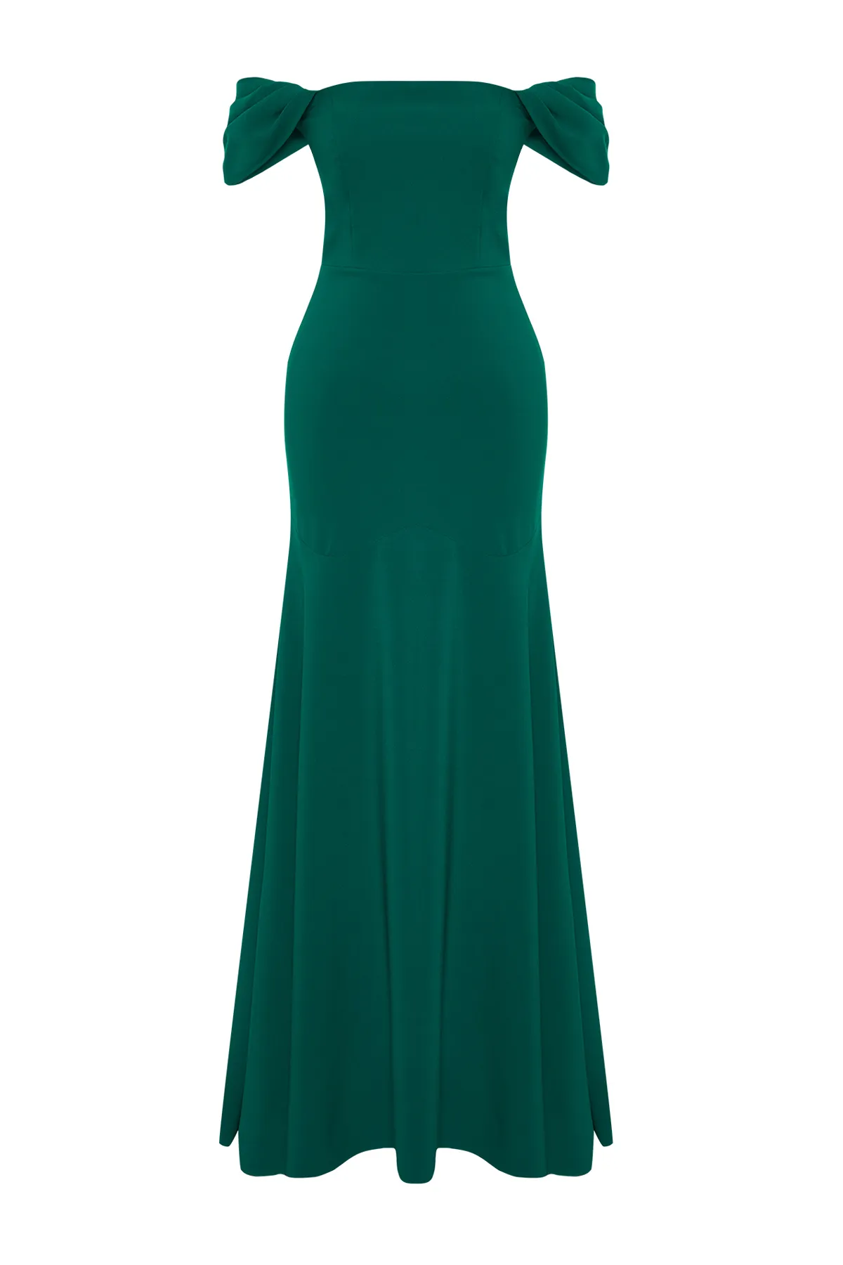 Trendyol Collection  Smaragdgrünes, gerade geschnittenes, gewebtes Abend- und Abschlusskleid TPRSS24AE00060