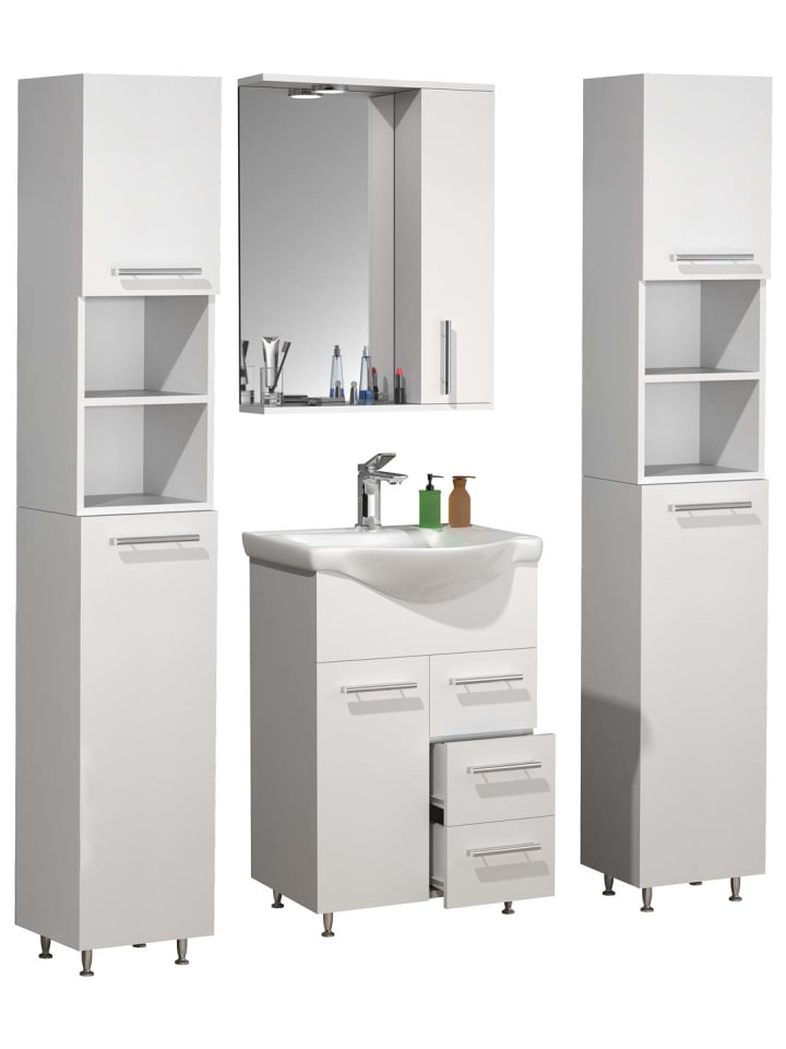 ebuy24 Badmöbelset LisaloL Weiß 115 x 45 cm günstig kaufen onesize