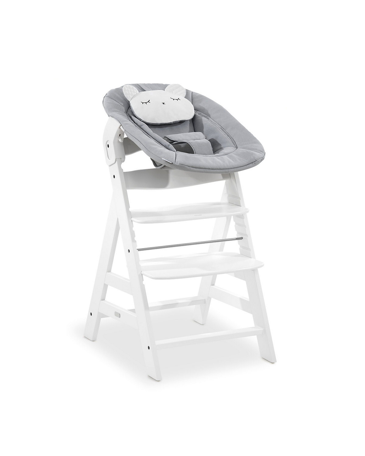 Bouncer 2in1 für Alpha+ Hochstuhl Newborn Set, Pastel Bear Light Grey