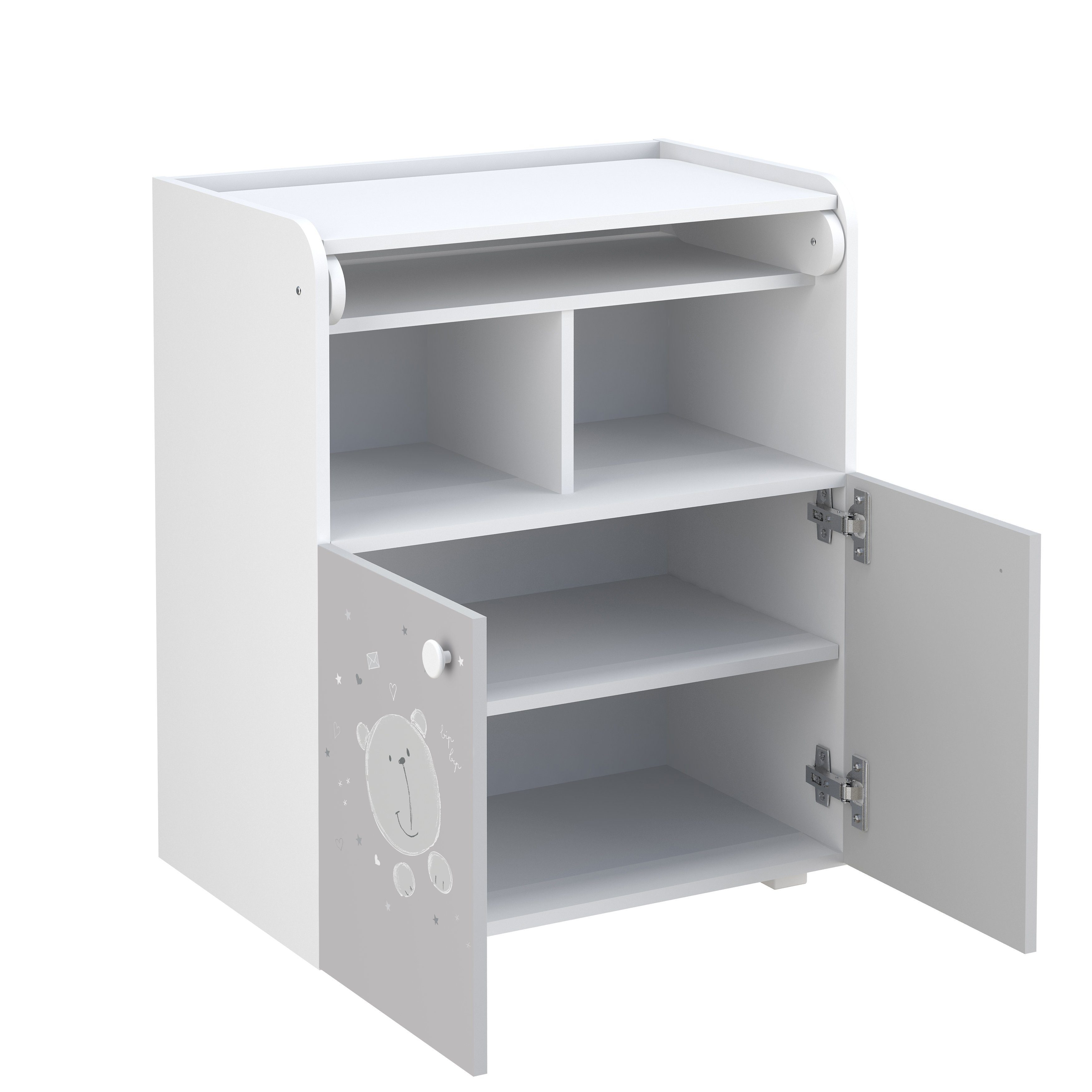 Polini Home Wickelkommode Wickelkommode mit ausklappbarer Wickelfläche, klappbare Wickelfläche