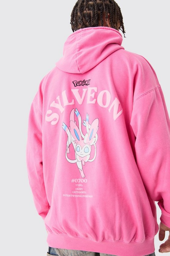 Oversize Hoodie mit lizenziertem Pokemon Sylveon Print