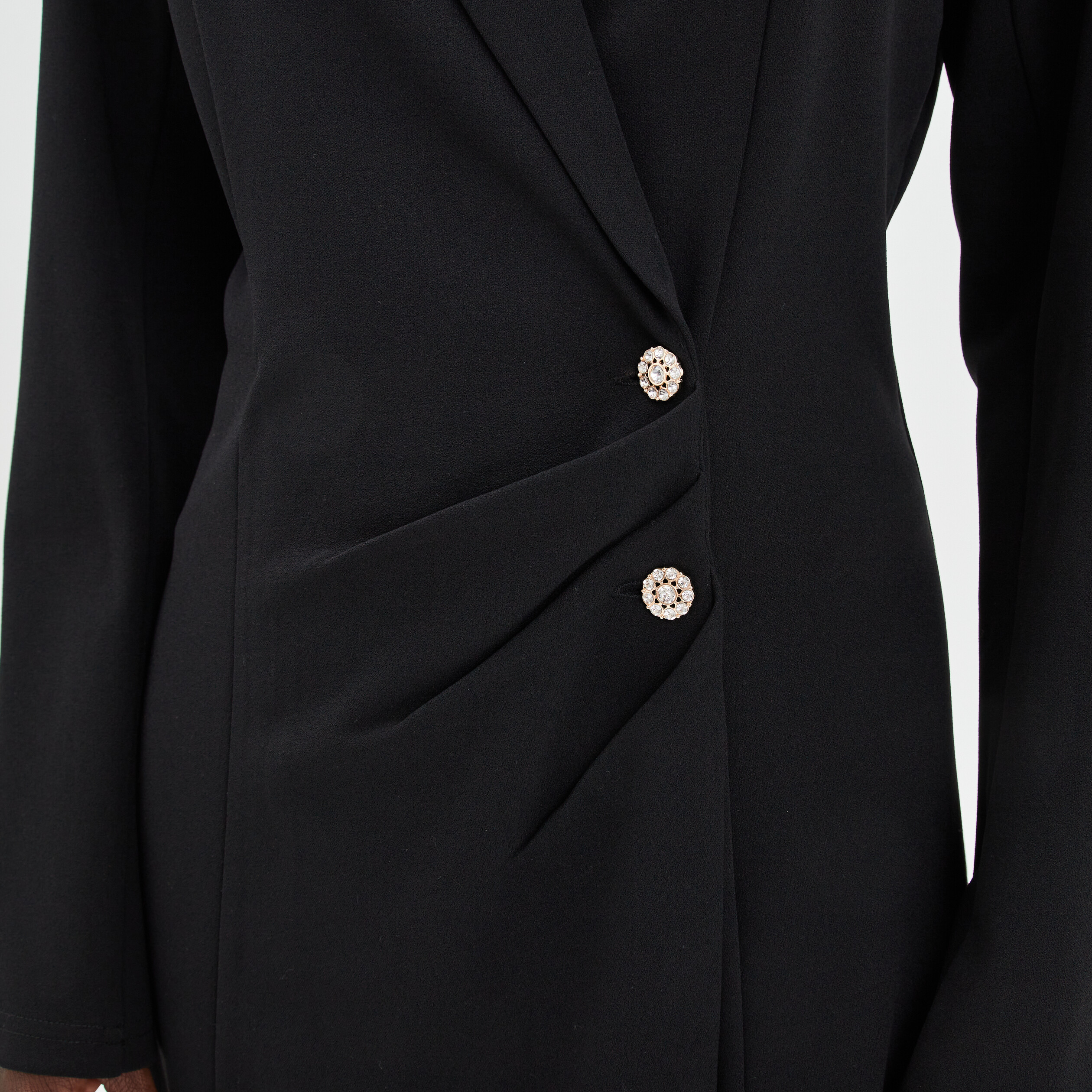 Robe courte blazer boutonnée Mosquitos noir femme | La Halle