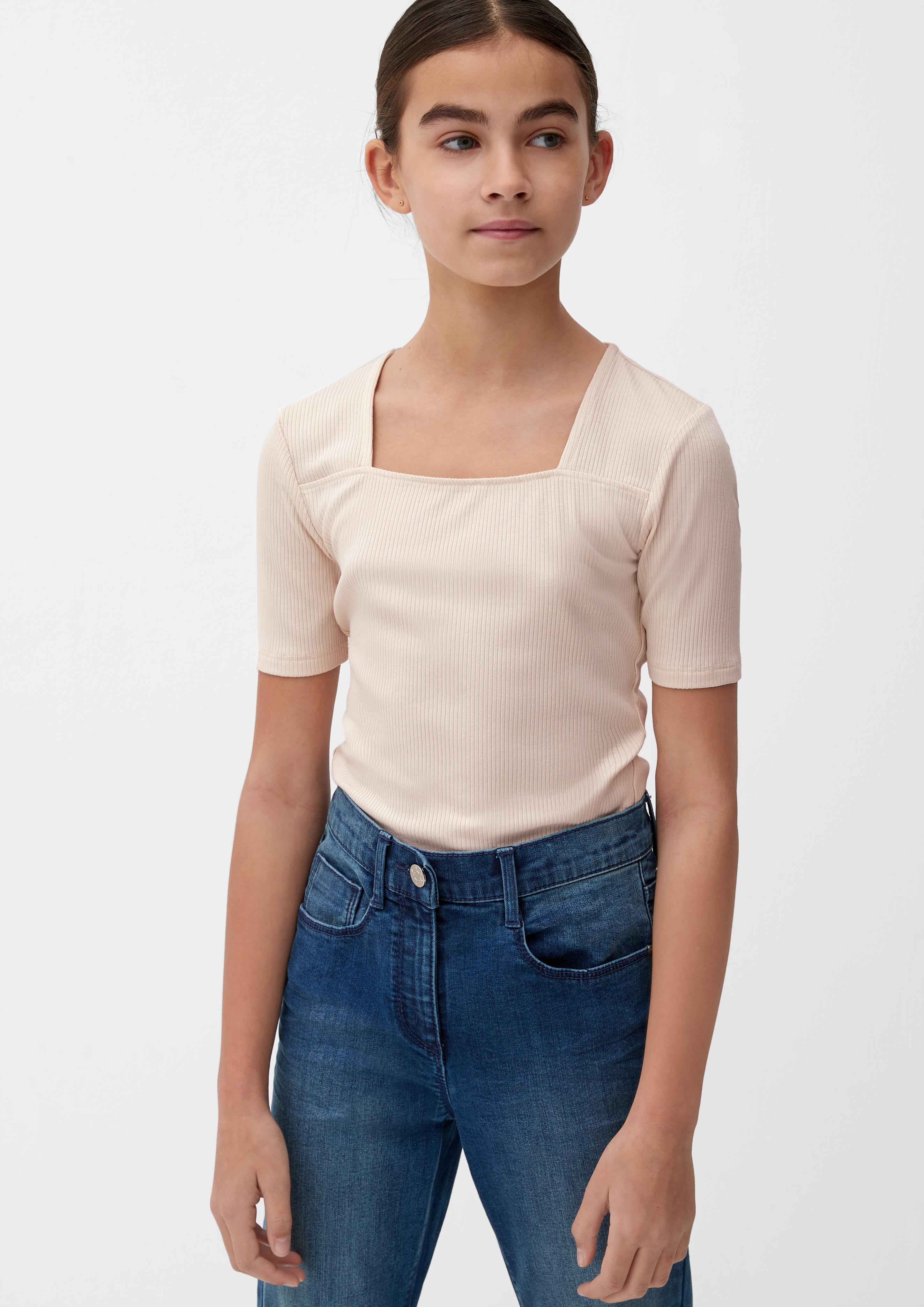 Rippshirt mit Karree-Ausschnitt  2128006-0805