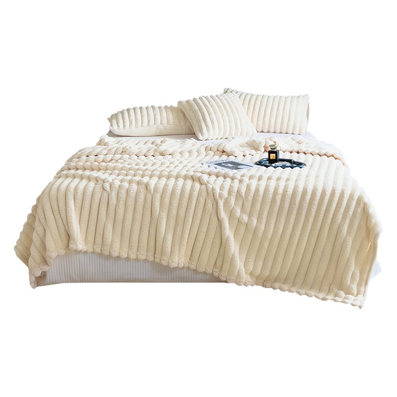 Wohndecke Warme Bettdecke aus Korallenfleece,Sofadecken,Bettlaken für den Winter, HOHEA H