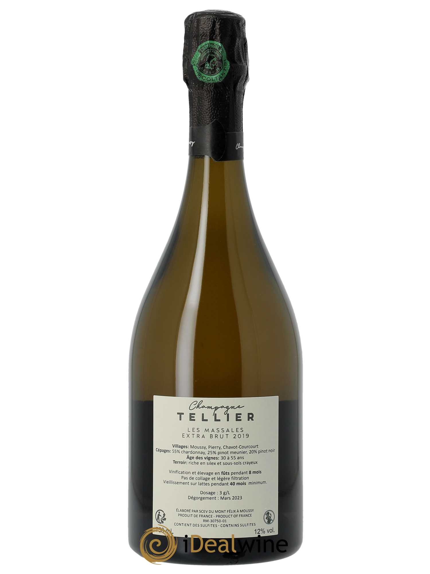 Les Massales Extra Brut Tellier  2019 - Lot de 1 Bouteille