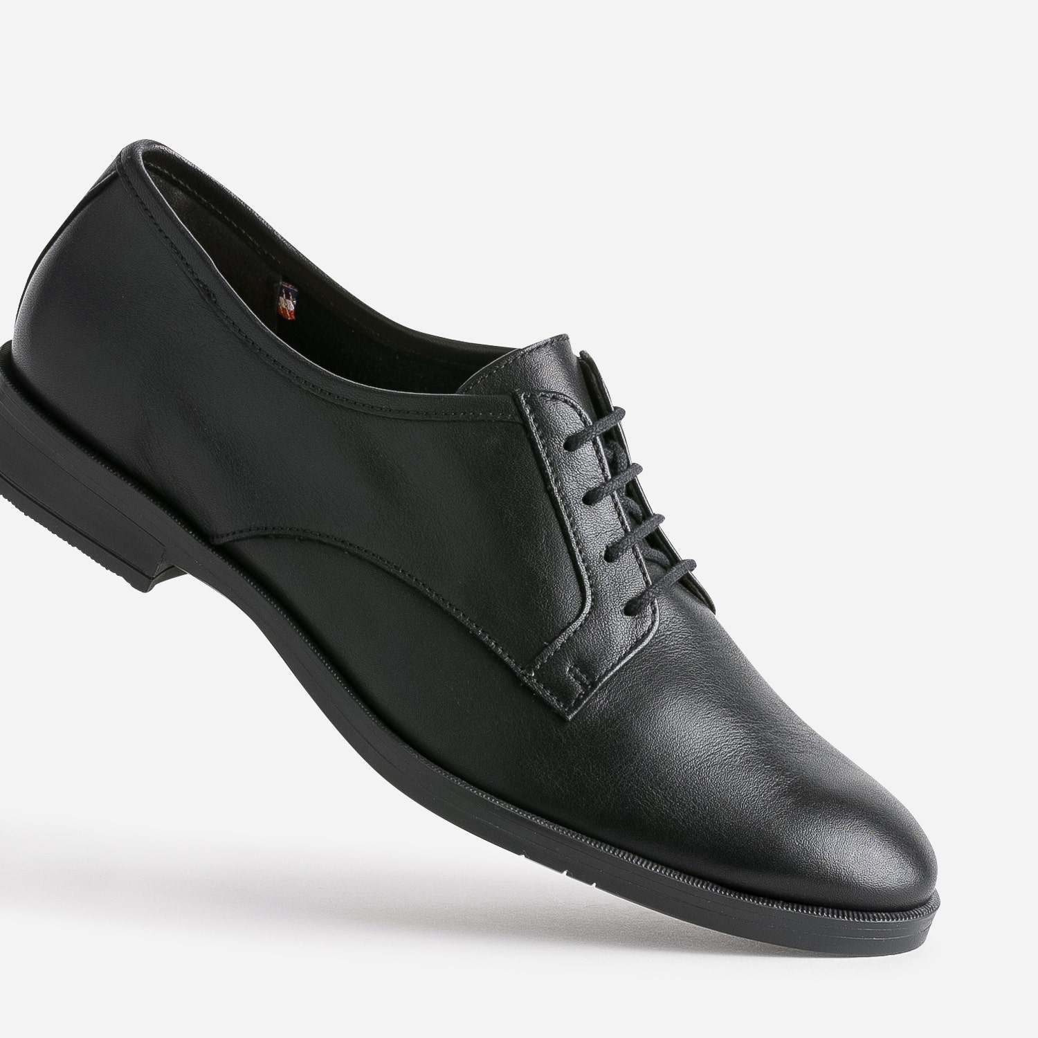 Derby ERAM FLEX noir en cuir