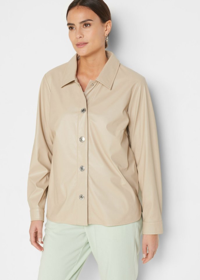 Lederimitat Blusenjacke