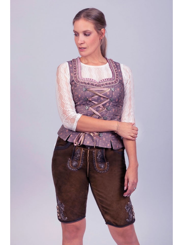 Edelnice Lederhose in dunkelbraun günstig kaufen