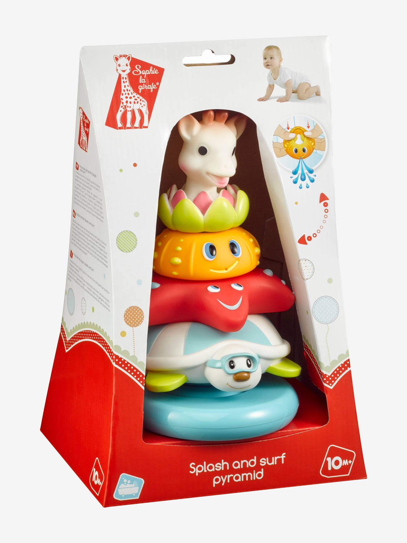 Splash& surf pyramide Sophie la girafe VULLI bleu