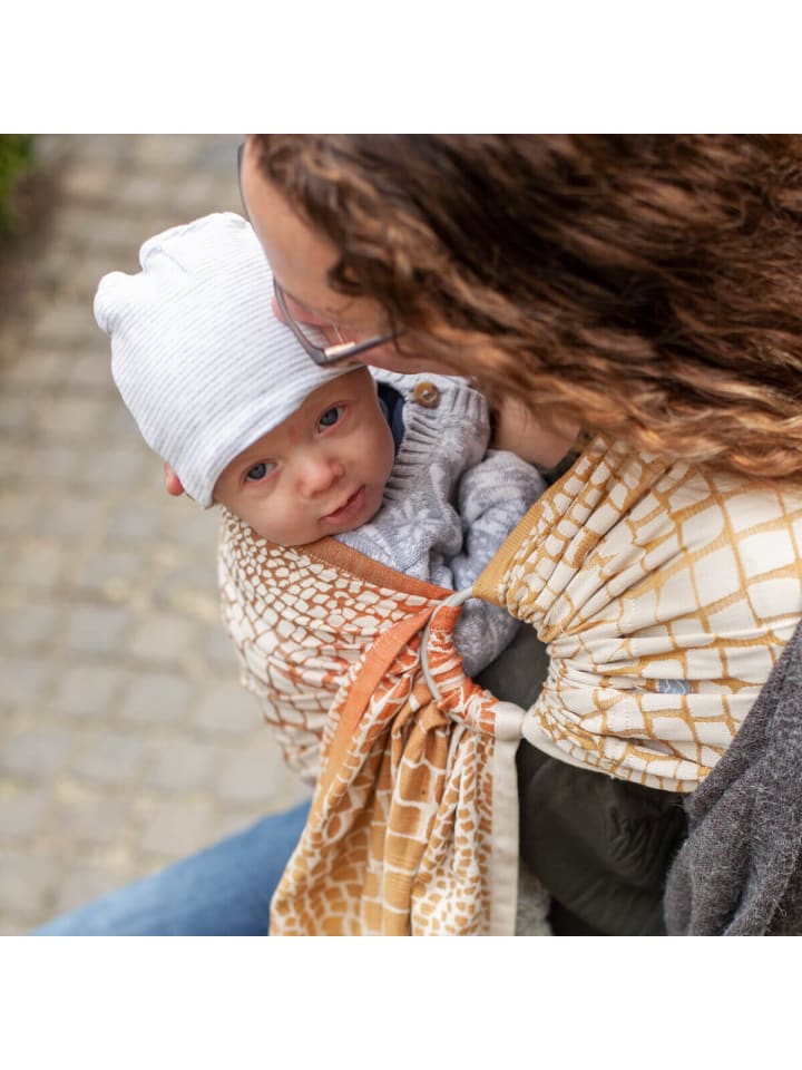 Hoppediz Babytragetuch Ring-Sling kbA in Darwin creme günstig kaufen 70 x 200 cm