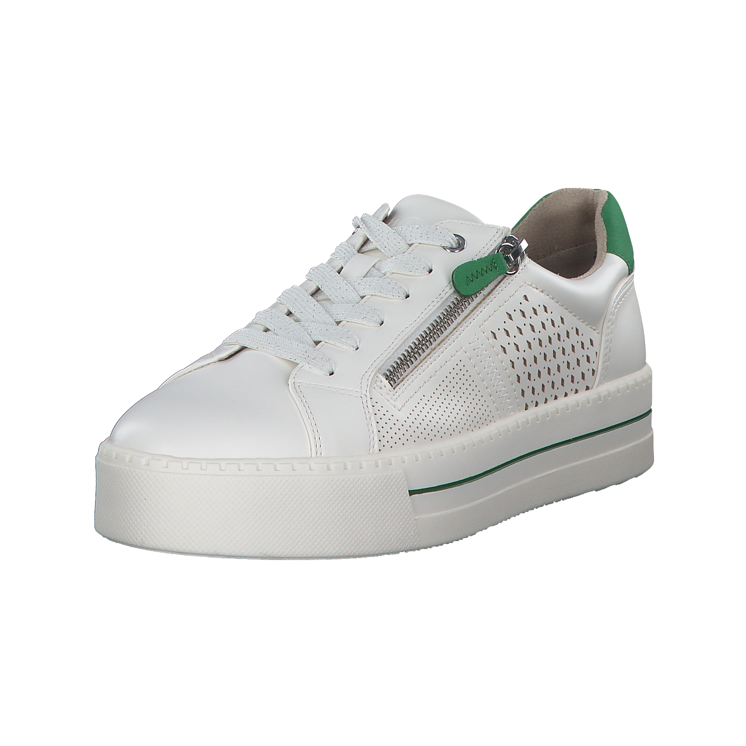 Jana Shoes 23764, Schnürschuhe, Damen, Weiß