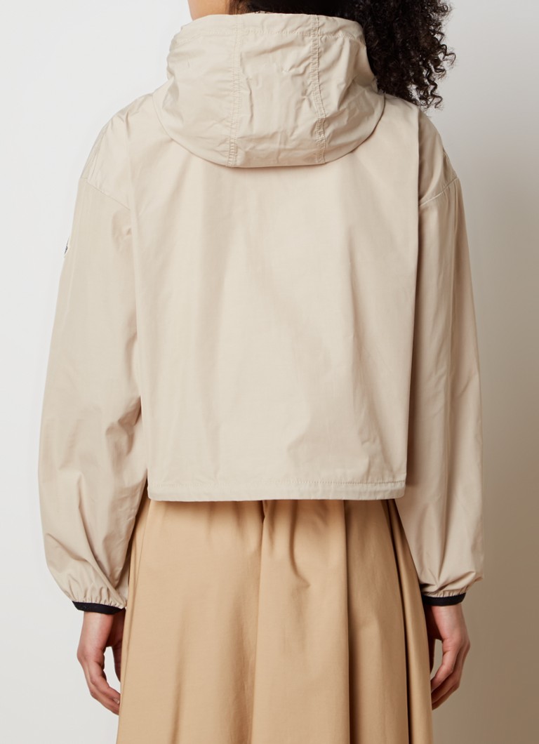 Jachetă scurtă Moncler Leda cu glugă ascunsă