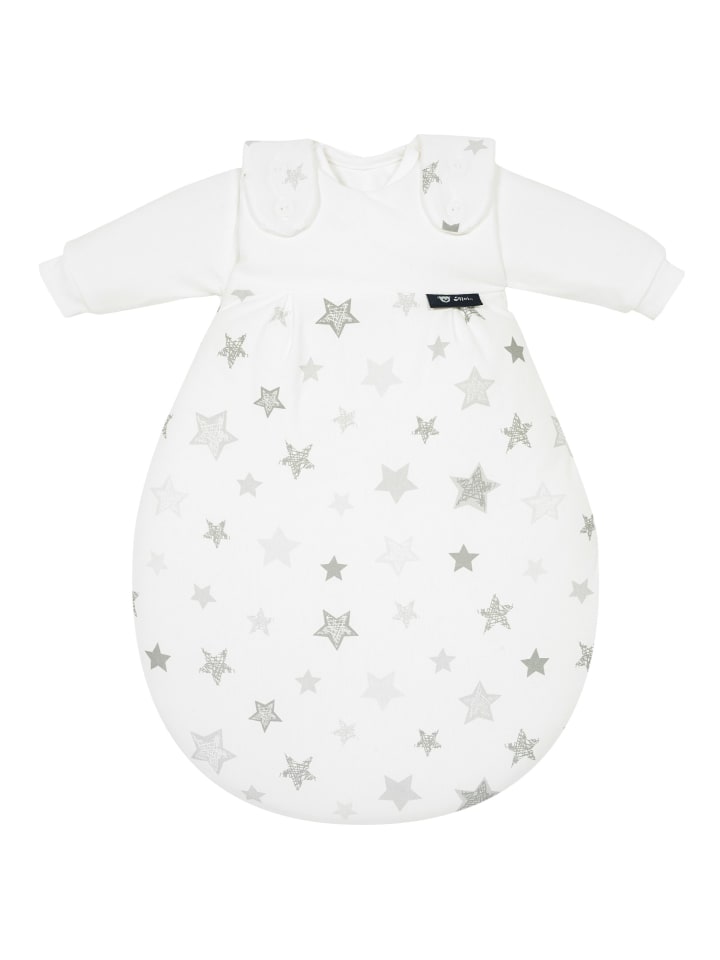 Alvi Schlafsack Baby Mäxchen 3tlg. Exclusiv in Silver Stars Silbergrau günstig kaufen